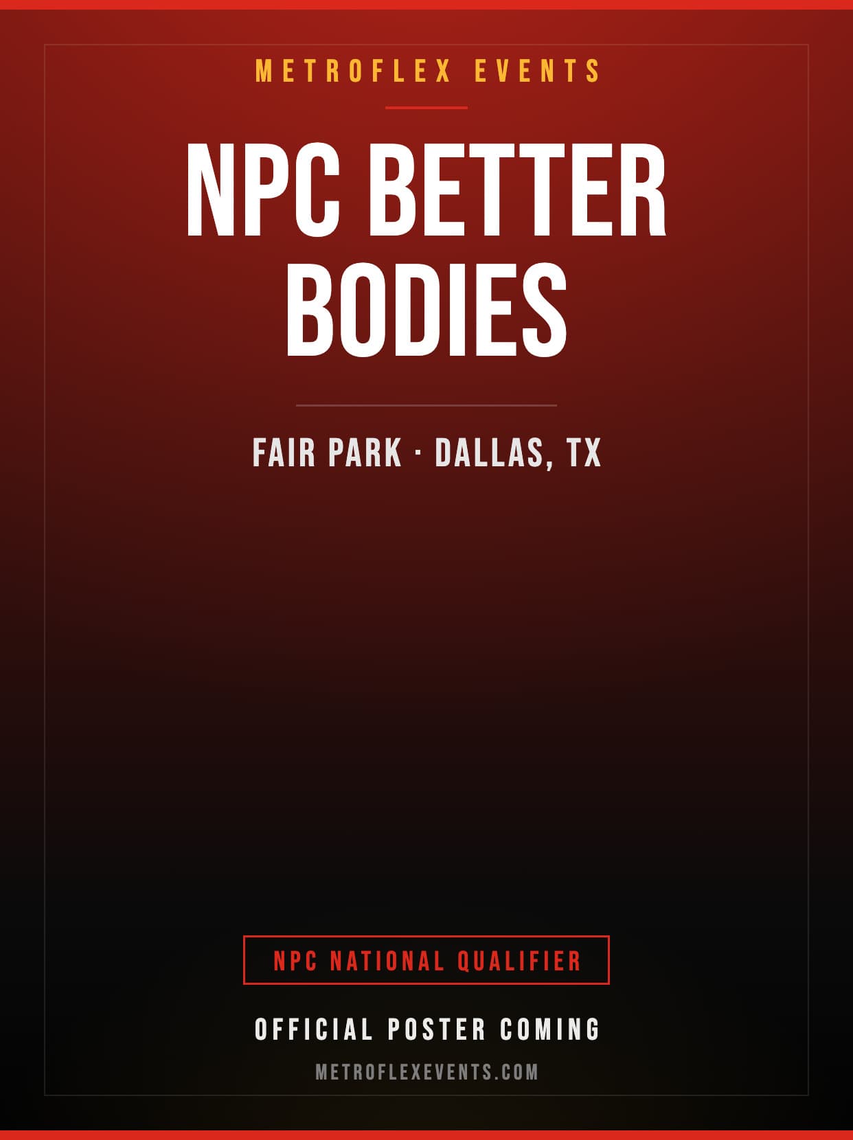 NPC Better Bodies 2027 poster