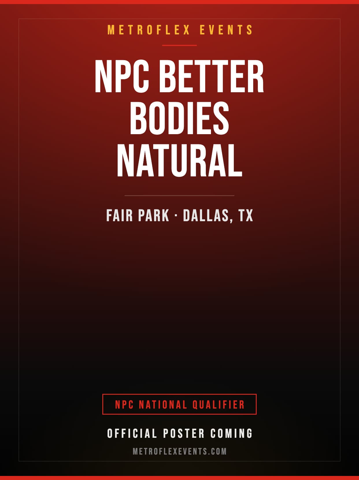 NPC Better Bodies Natural 2027 poster