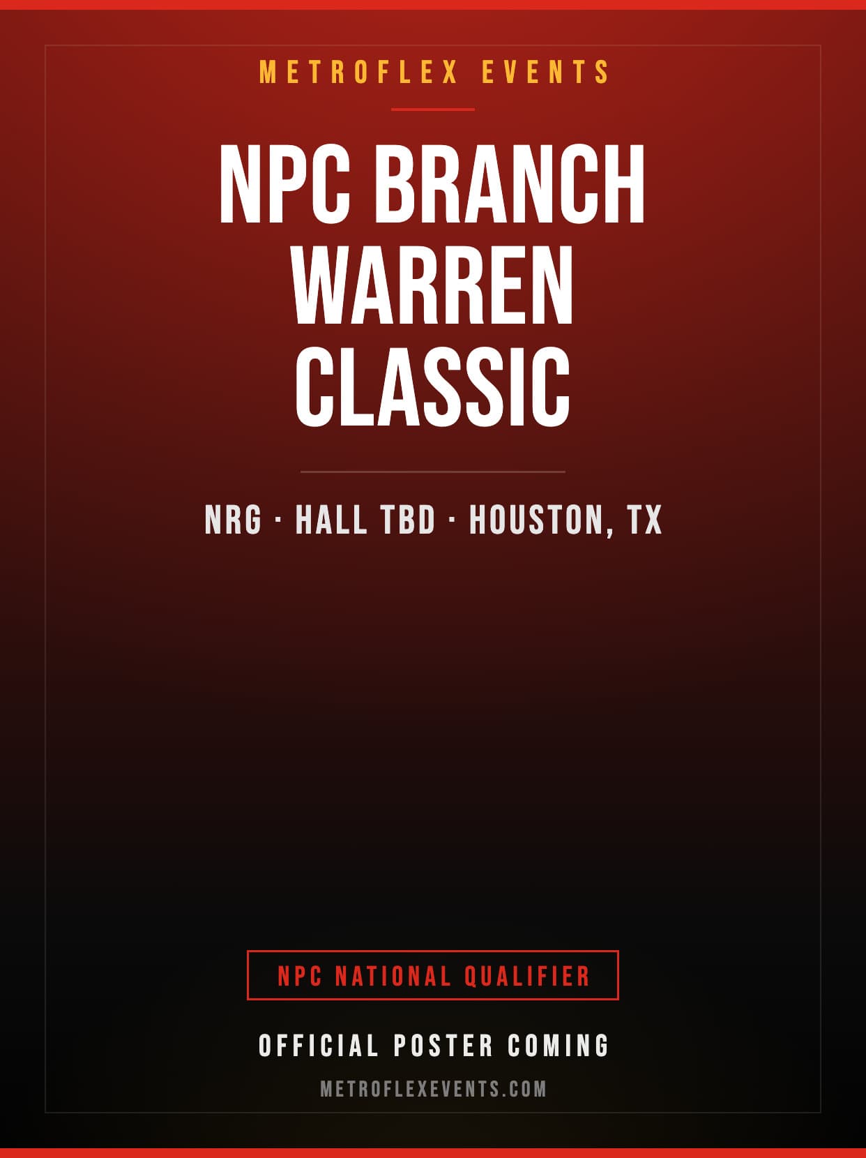 NPC Branch Warren Classic 2027 poster