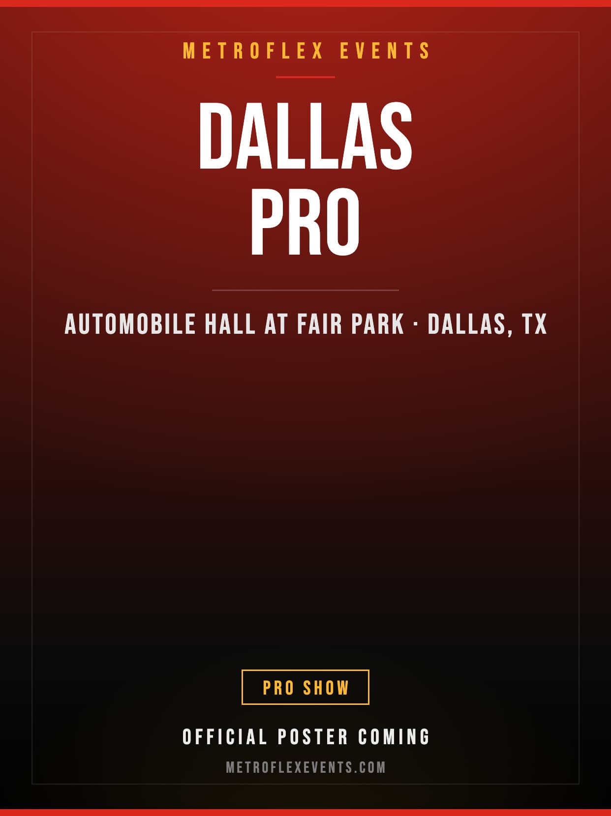 Dallas Pro 2027 poster
